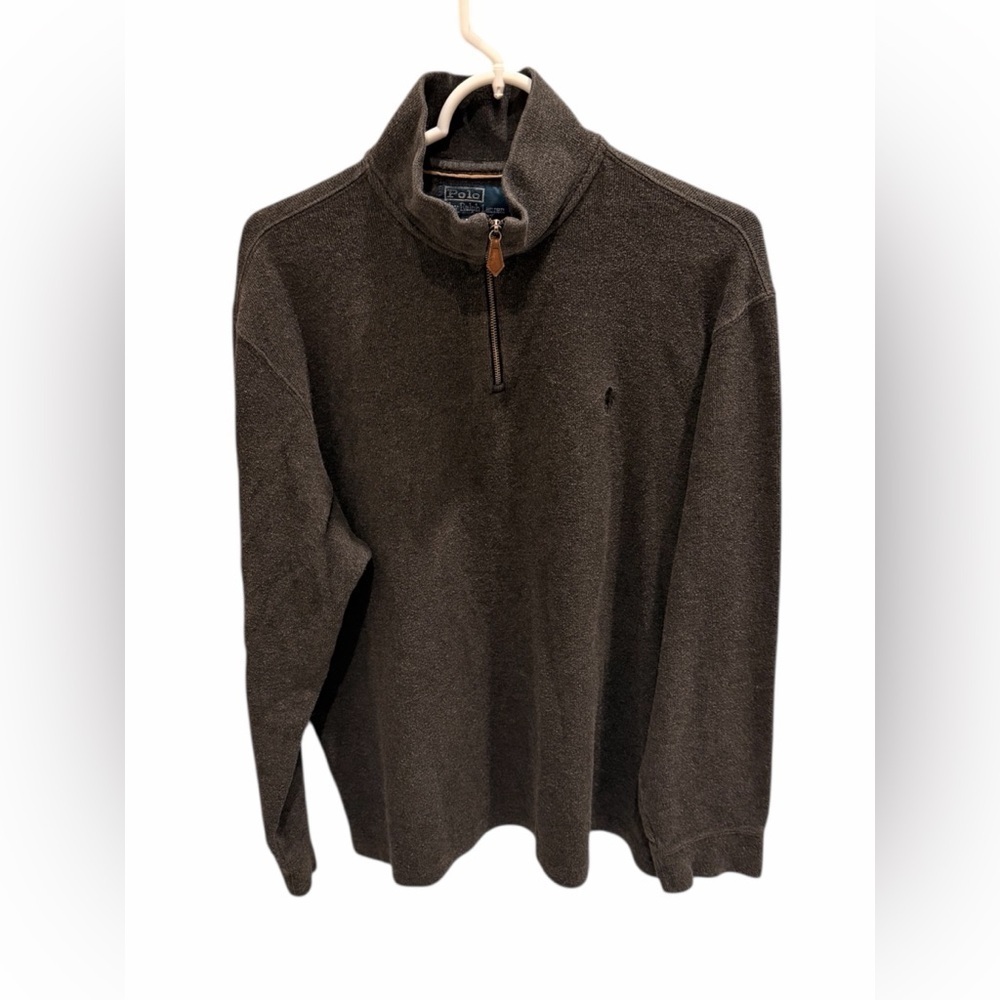 Polo by Ralph Lauren Men's Grey Quarter-Zip Sweater Size XL